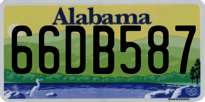 AL license plate 66DB587