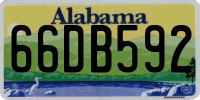 AL license plate 66DB592