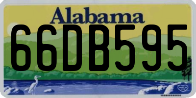 AL license plate 66DB595