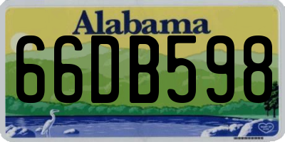 AL license plate 66DB598