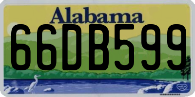 AL license plate 66DB599