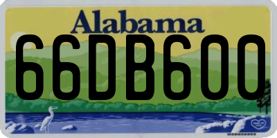 AL license plate 66DB600
