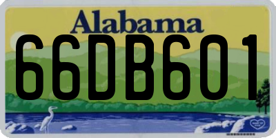 AL license plate 66DB601