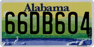 AL license plate 66DB604