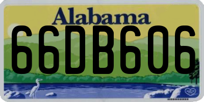 AL license plate 66DB606