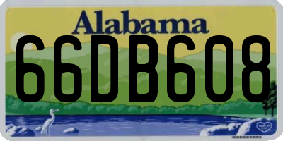 AL license plate 66DB608