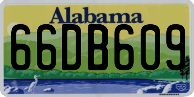 AL license plate 66DB609