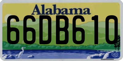 AL license plate 66DB610