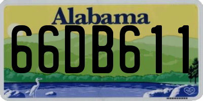 AL license plate 66DB611