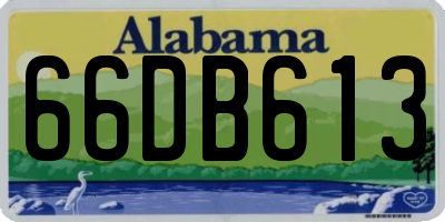 AL license plate 66DB613
