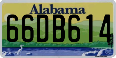 AL license plate 66DB614