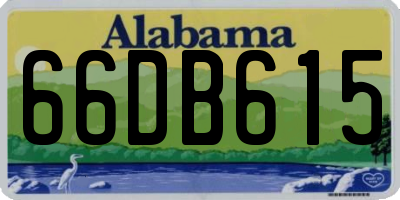 AL license plate 66DB615