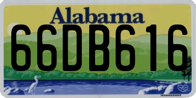 AL license plate 66DB616