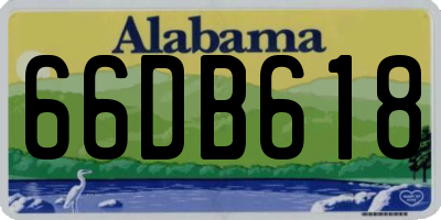 AL license plate 66DB618