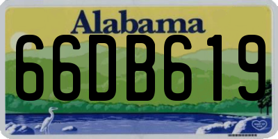 AL license plate 66DB619