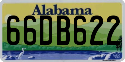 AL license plate 66DB622