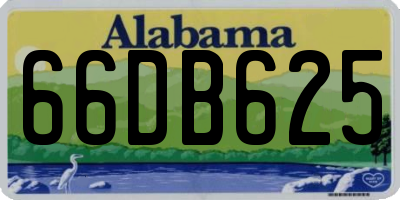 AL license plate 66DB625
