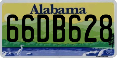 AL license plate 66DB628