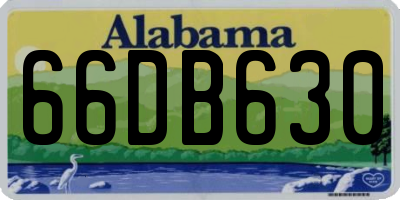 AL license plate 66DB630