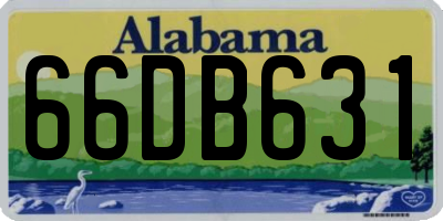 AL license plate 66DB631