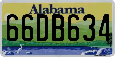 AL license plate 66DB634