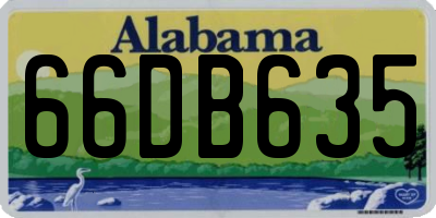 AL license plate 66DB635