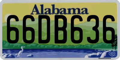 AL license plate 66DB636