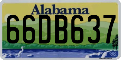 AL license plate 66DB637