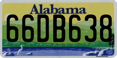 AL license plate 66DB638