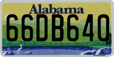 AL license plate 66DB640