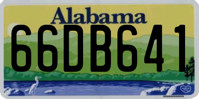 AL license plate 66DB641