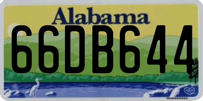 AL license plate 66DB644