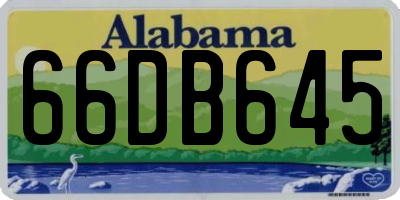 AL license plate 66DB645