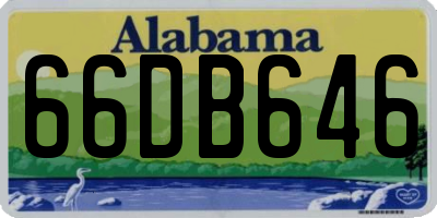 AL license plate 66DB646