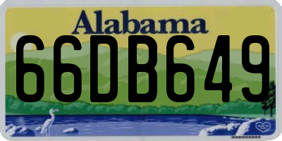 AL license plate 66DB649