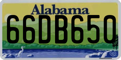AL license plate 66DB650