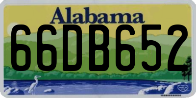AL license plate 66DB652