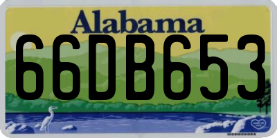 AL license plate 66DB653