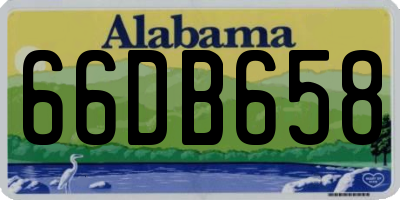 AL license plate 66DB658