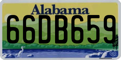 AL license plate 66DB659