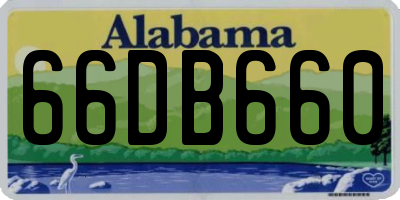 AL license plate 66DB660