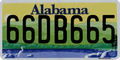 AL license plate 66DB665