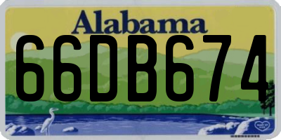AL license plate 66DB674