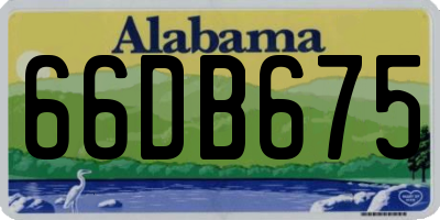 AL license plate 66DB675