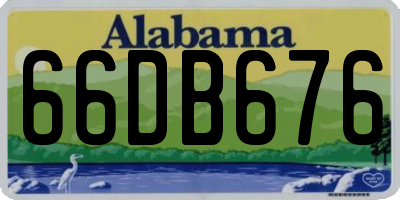 AL license plate 66DB676