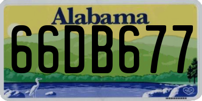AL license plate 66DB677