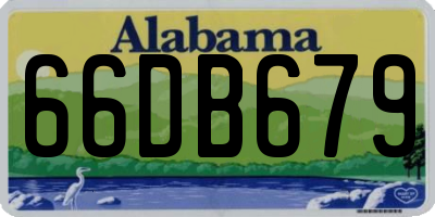 AL license plate 66DB679