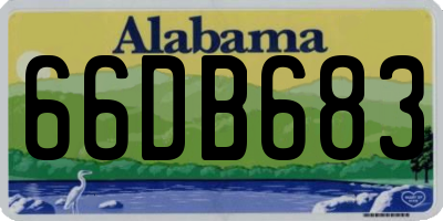 AL license plate 66DB683