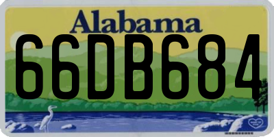 AL license plate 66DB684