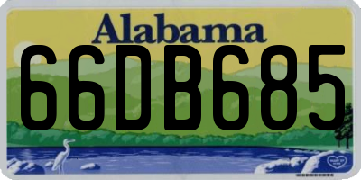 AL license plate 66DB685